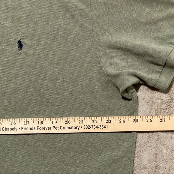 Ralph Lauren Men's Polo Shirt in Olive Green Pony Rugby Preppy Casual Golf XXL - Picture 5 of 7